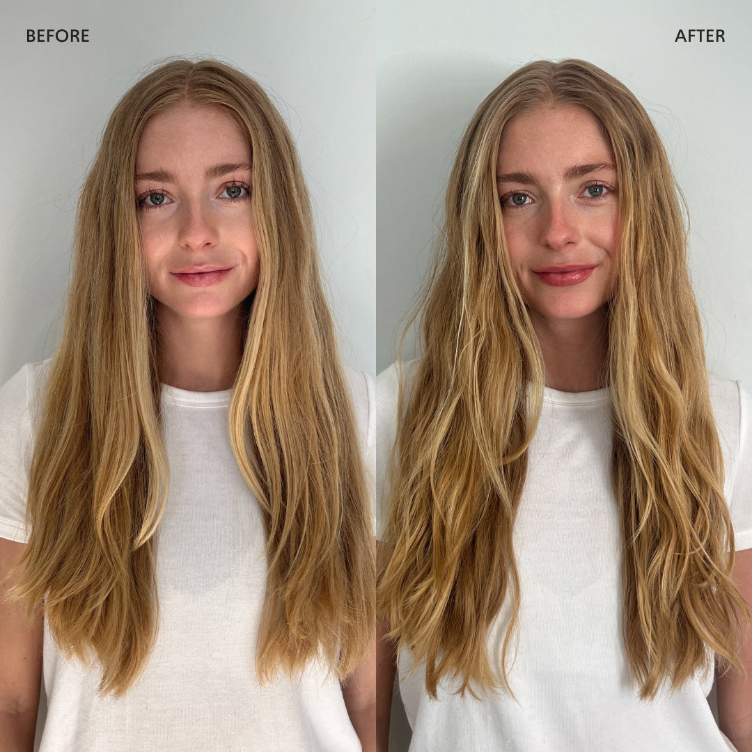 before and after TheAirDryMousse-