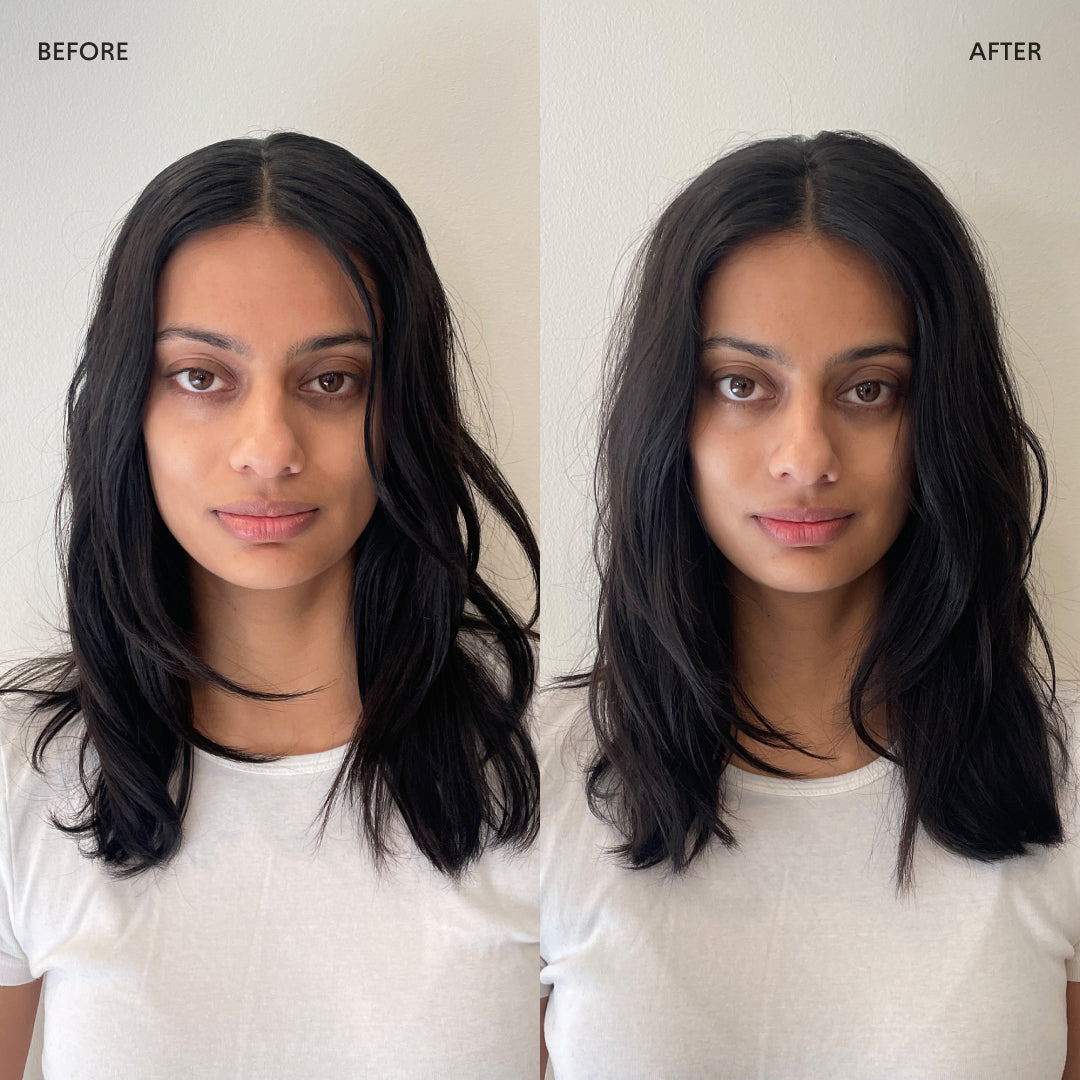 before and after TheDryShampoo