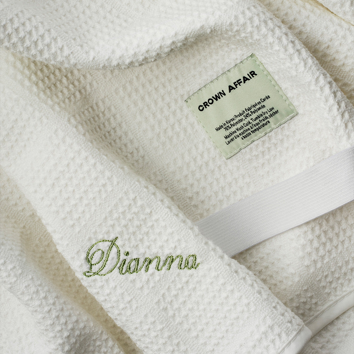 The Towel Embroidery | white | green